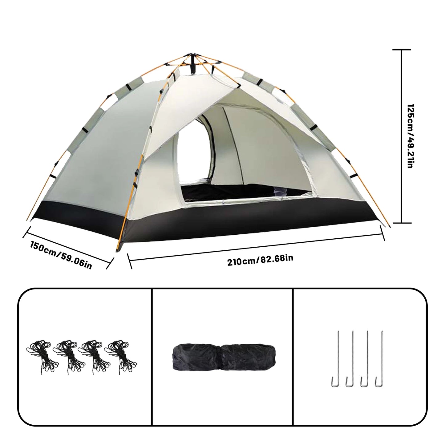 Pakicetus Auto Tent Quick 60 Second Setup All Weather Portable