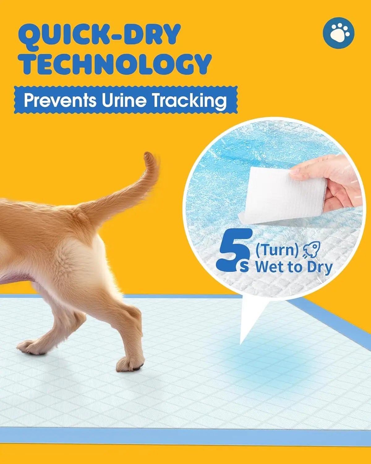 None Large Dog Pee Pads Six Layer Absorbent Quick Dry