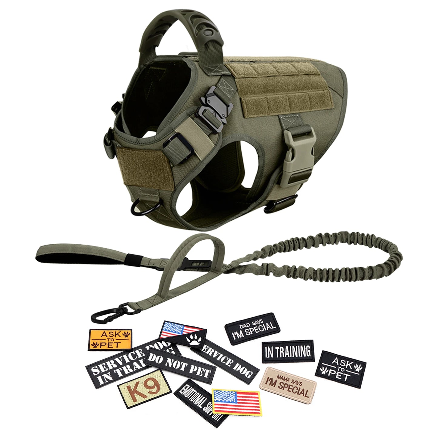 PETRAVELCN Military Style Dog Harness Vest For Malinois Training