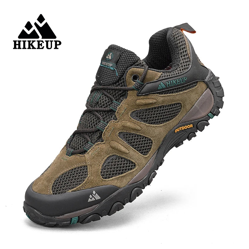 HIKEUP Mens Hiking Shoes Non Slip Durable Breathable Outdoor Footwear