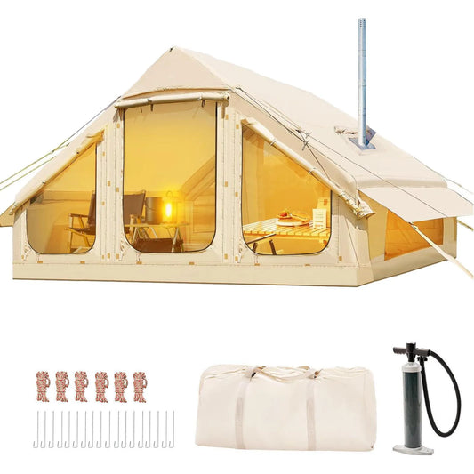 Inflatable Family Camping Tent 3 To 4 People Quick Opening Skylight