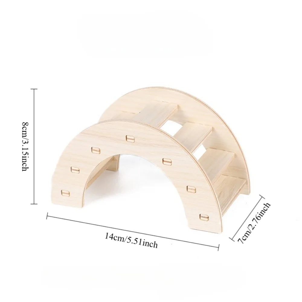 Hamster Wooden Swing Toy For Small Pets Cage Accessories