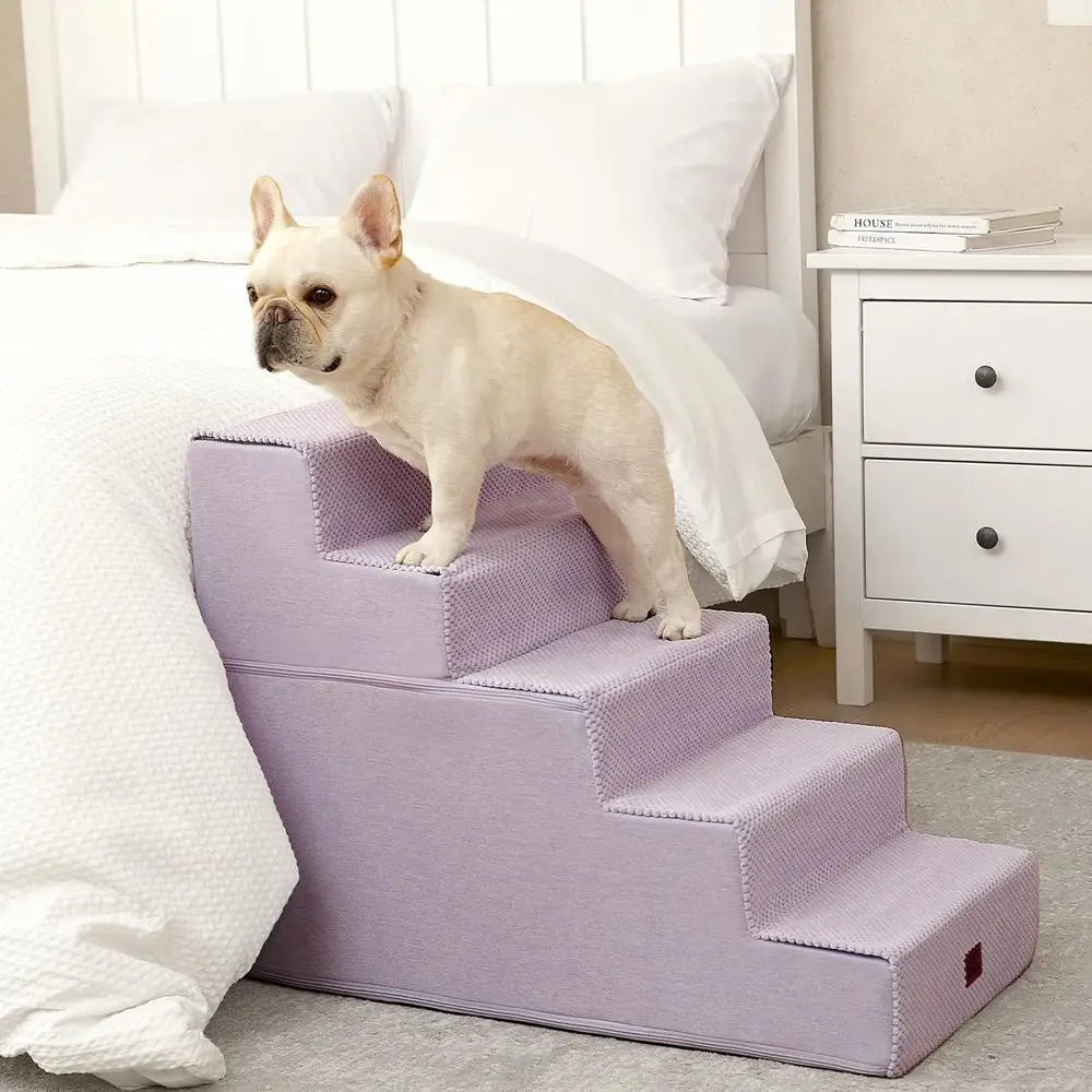 5-Step Dog Stairs for Bed and Sofa Non-Slip Indoor Use