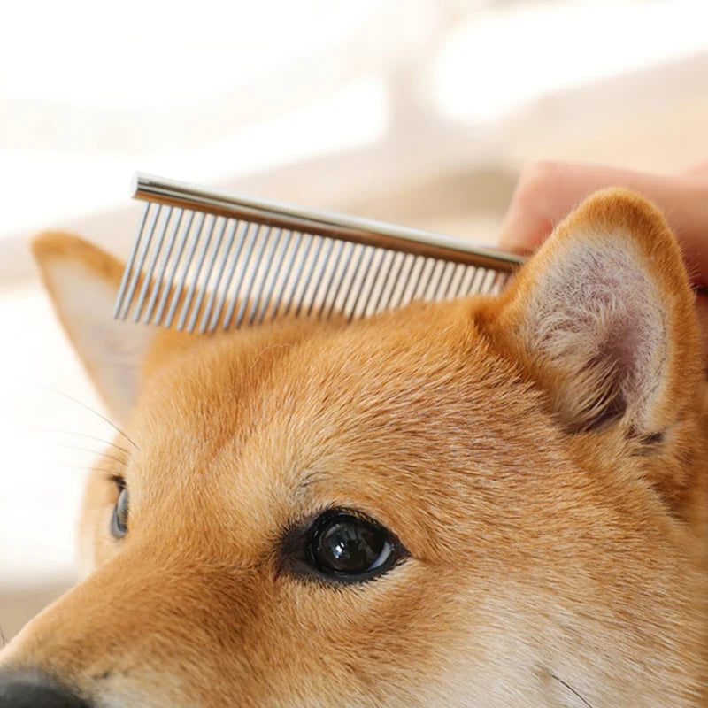 Stainless Steel Dog Comb For Long Thick Hair Grooming