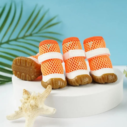 Breathable Net Dog Shoes Outdoor Anti Slip For Small Dogs