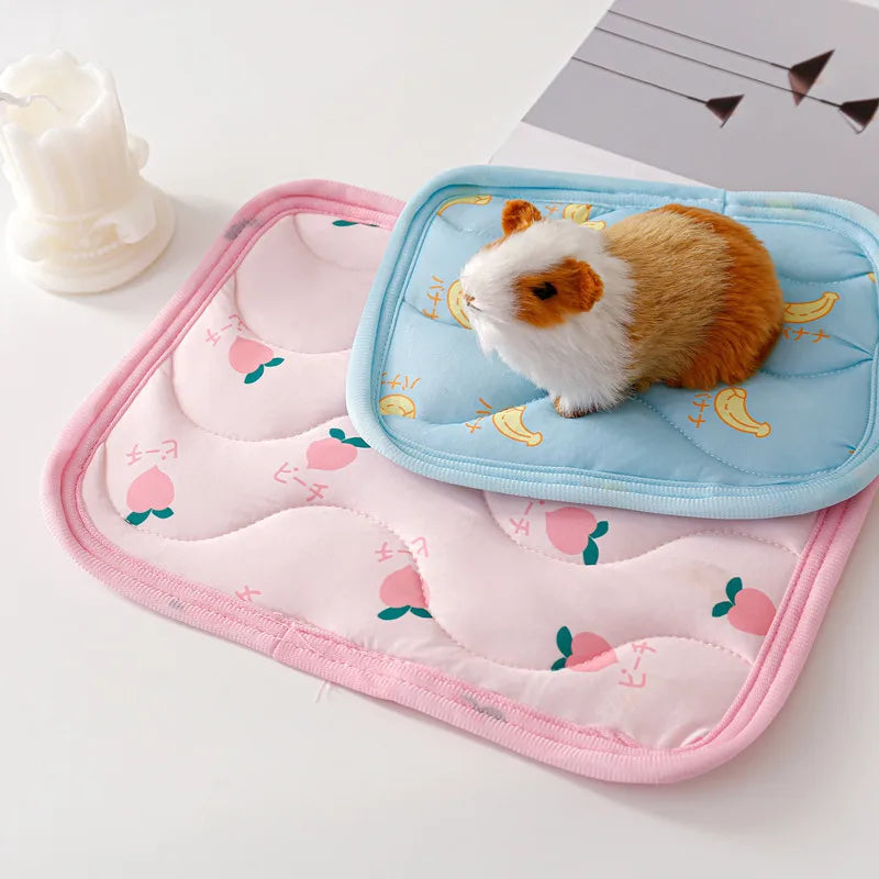 Small Pet Cooling Mat Ice Silk Pad For Guinea Pigs