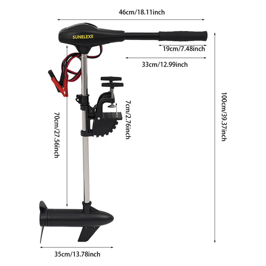 Powerful 40lb Thrust Electric Trolling Motor For Fishing Boats