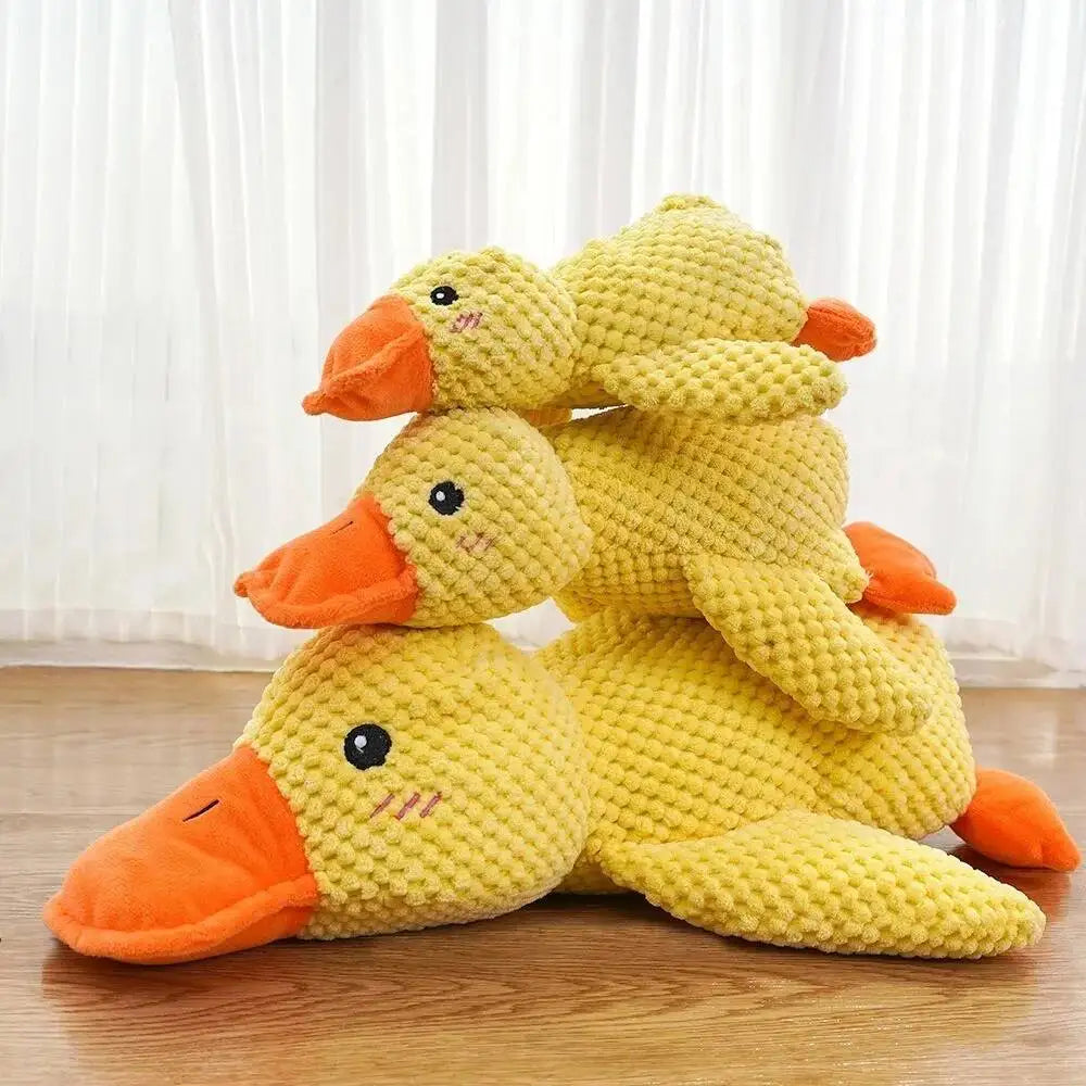 Squeaky Plush Duck Dog Toy Bite Resistant Chew Toy For Puppies