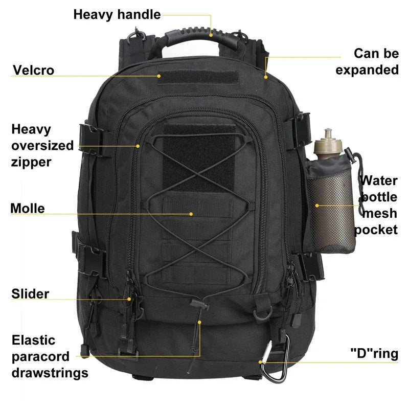 Q Tactical Unisex Water Resistant Outdoor Travel Laptop Backpack