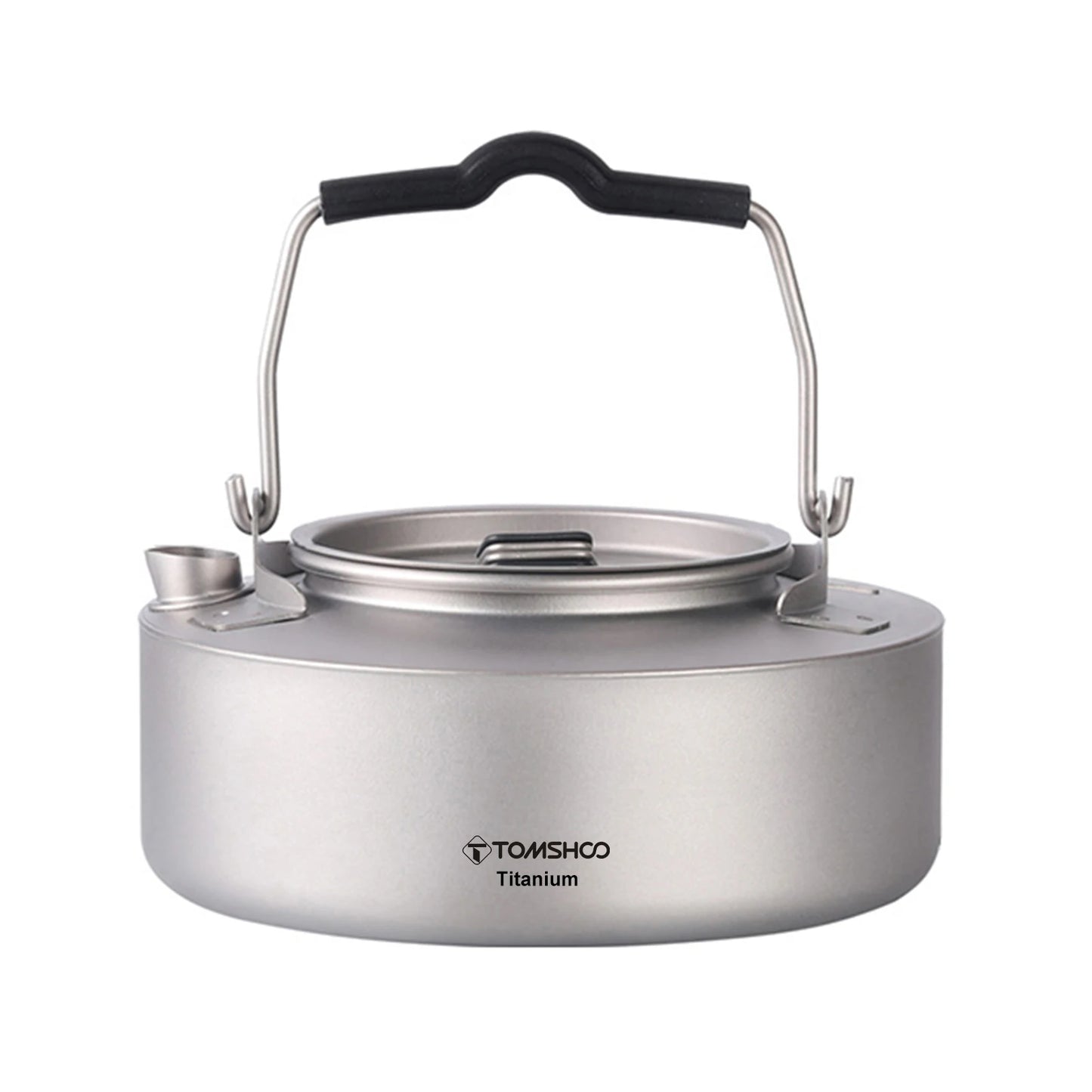 Tomshoo 600/1000ml Coffee Kettle Portable Ultralight Titainum Camping Water Kettle Outdoor Coffee Pot Teapot Home Hiking Picnic