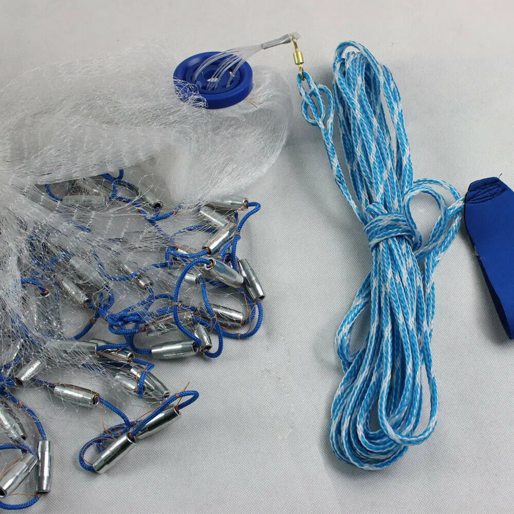 Bymaocar Hand Throw Fishing Cast Net For Bait Fish Trap