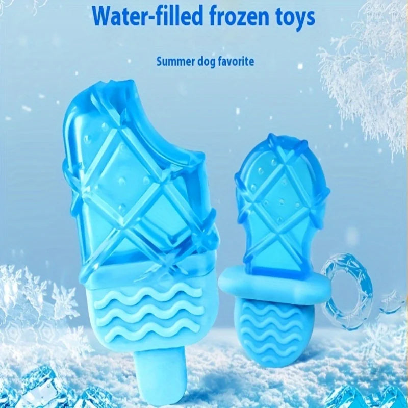 Durable Chew-Resistant Dog Ice Cube Toy, Water-Filled, Frozen, Summer Cooling, Interactive Artifact, Suitable for Large, Medium,