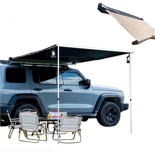 Vehicle Awning Roof Rack Pull Out Tent Sun Shade UV50