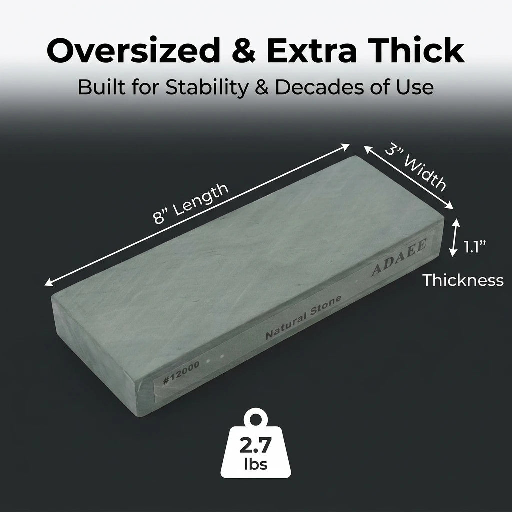 ADAEE Professional 12000# Natural Whetstone Large Size 200*75*29mm Sharpening Stone Ultra Fine Finishing Stone for Kitchen Knife
