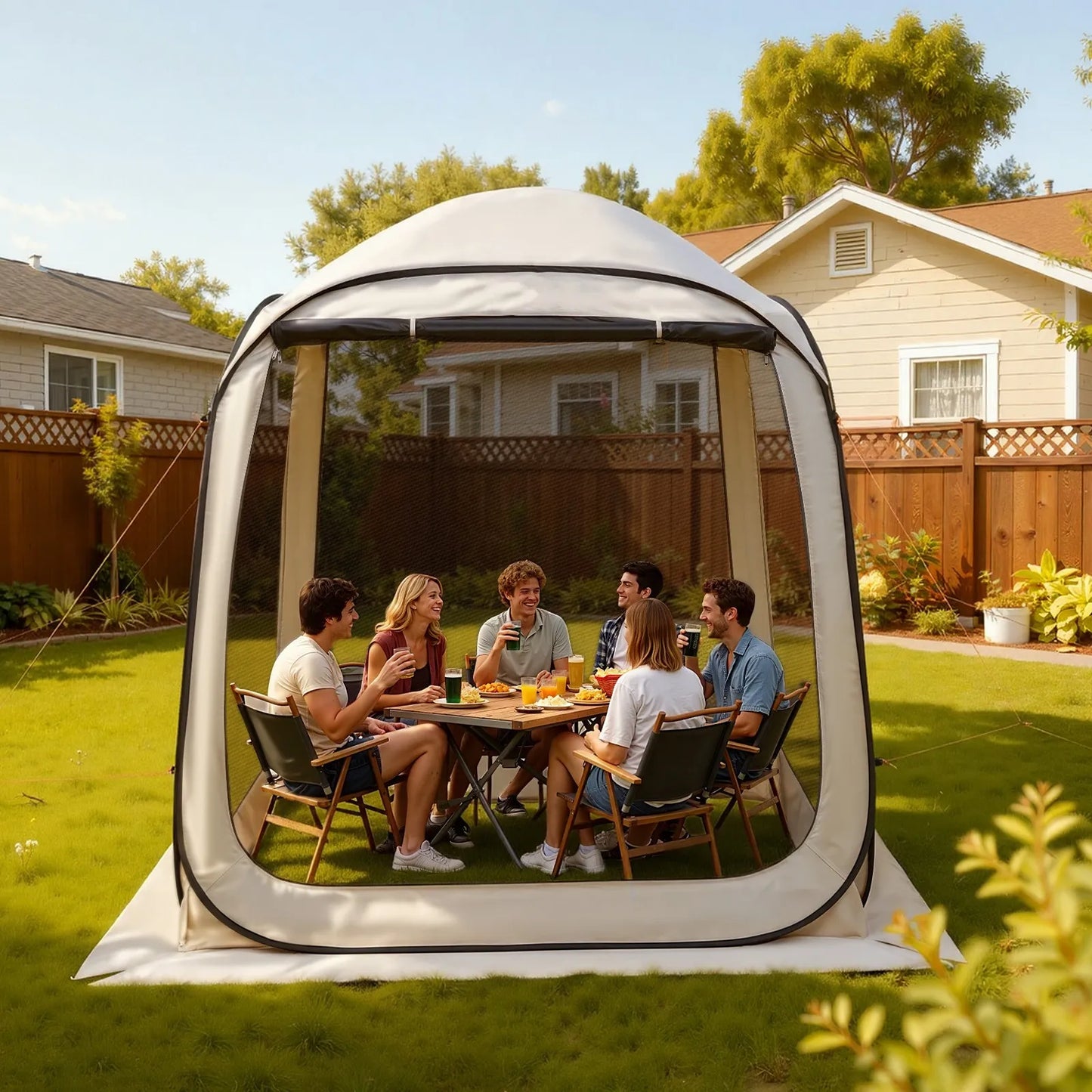 Pop Up Screen Tent Camping Mesh Gazebo Outdoor 4 6