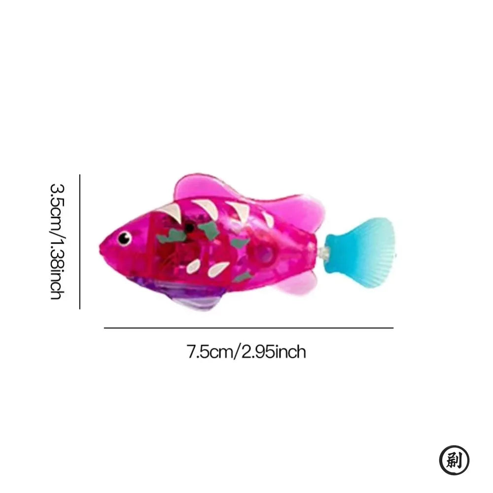 Cat Toy LED Inductive Interactive Swimming Robot Fish Toys Glowing Electric Fishs Stimulate Kitten Hunting Instinct Pet Products