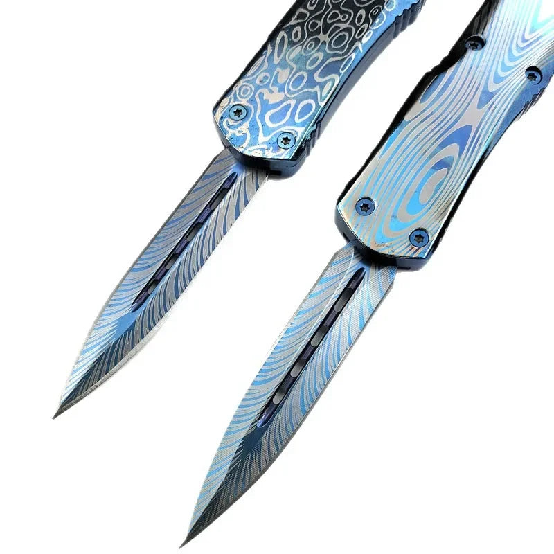 High-quality all-steel handle outdoor knife, portable high-hardness tactical knife, wilderness survival self-defense knife
