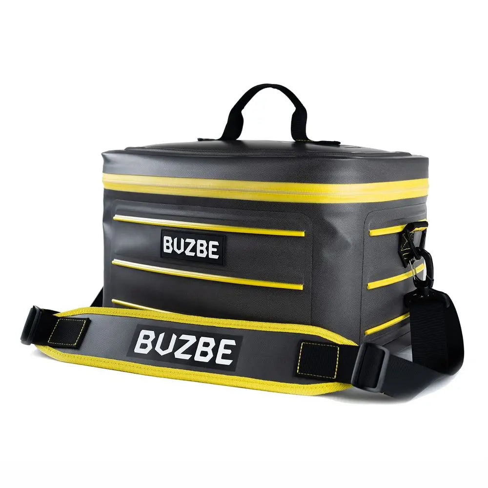 Swarm 28 Modular Dry Bag Customizable Fishing Tackle Carrier, Airtight, Saltwater Ready, Grey and Yellow