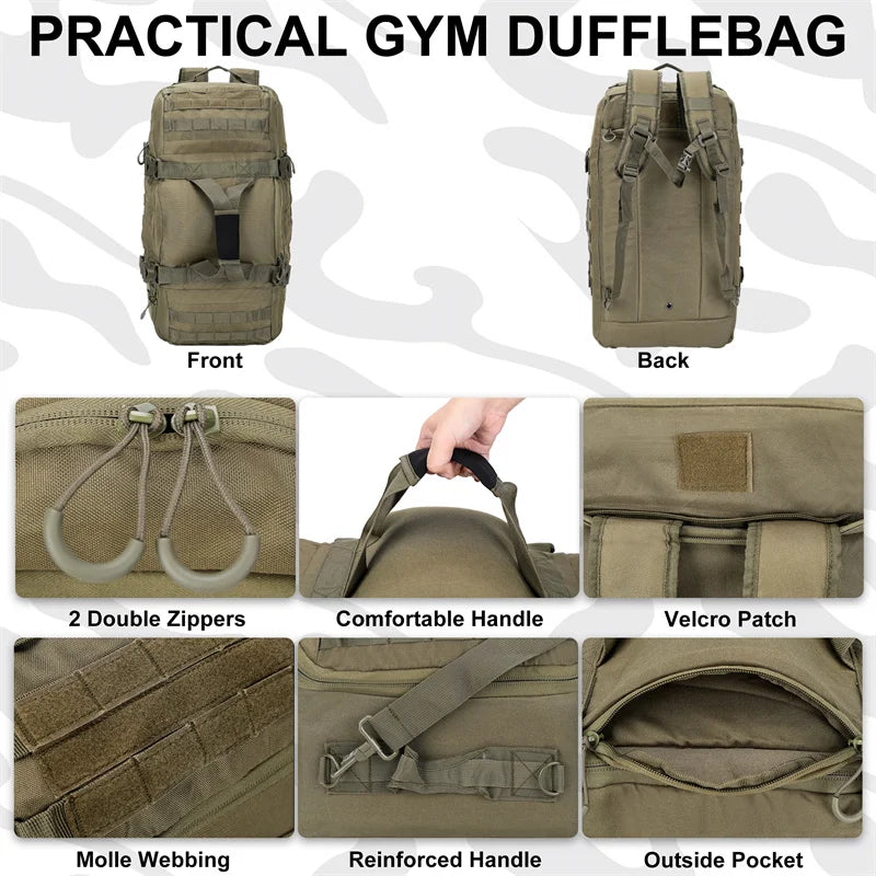LQARMY Tactical Backpack Molle Rucksack For Hiking Travel Unisex