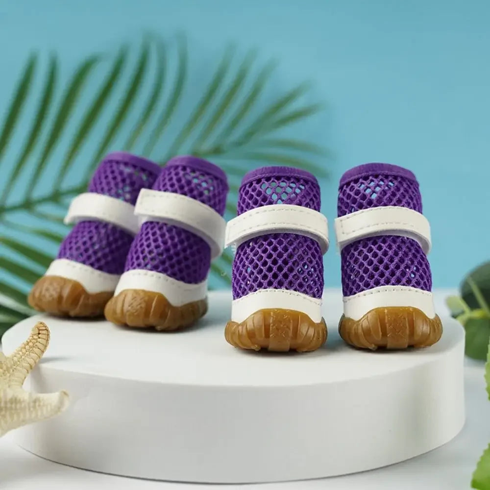 Breathable Net Dog Shoes Outdoor Anti Slip For Small Dogs