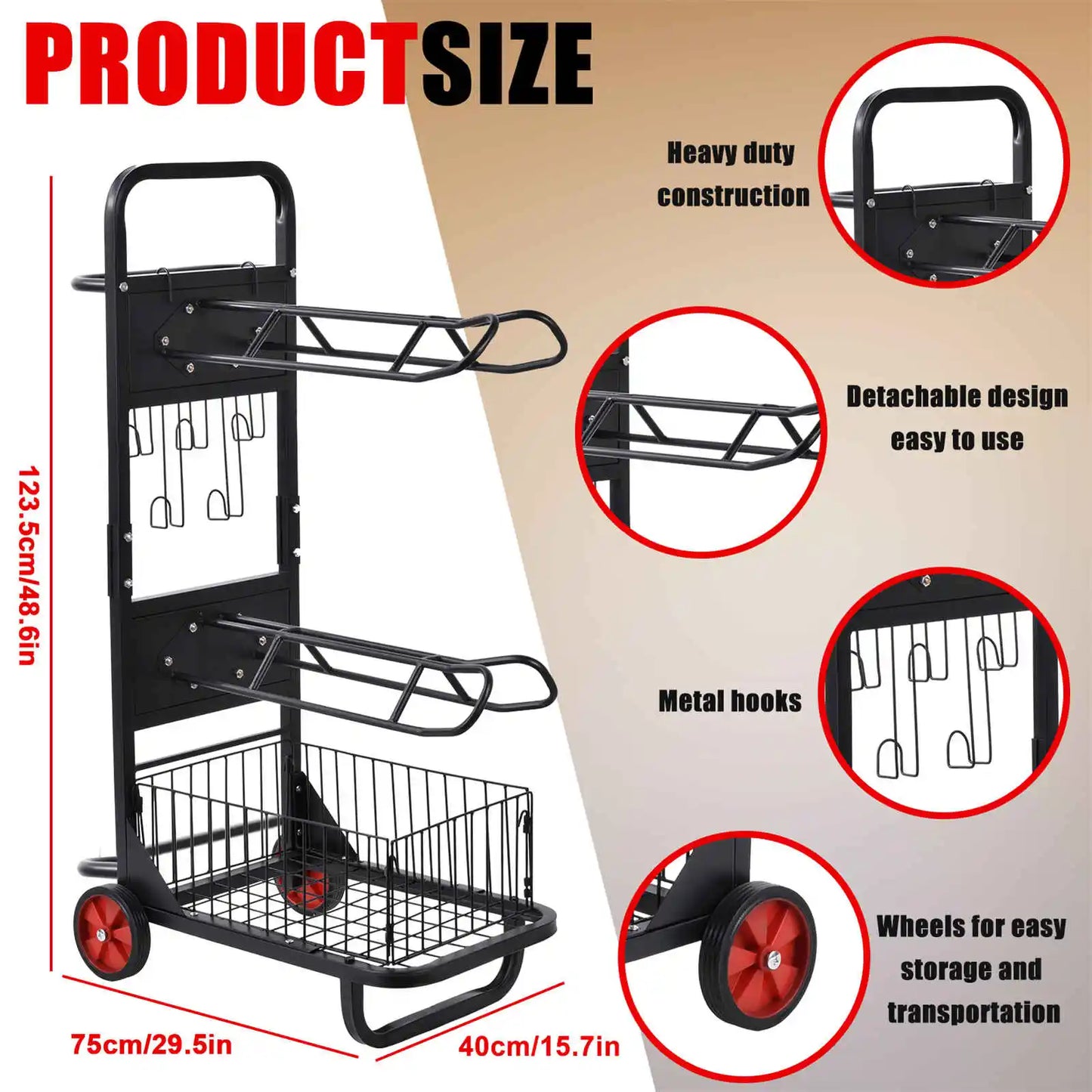 Horse Saddle Rack Cart With Wheels Portable Stable Storage