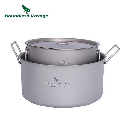 Boundless Voyage Titanium Outdoor Cooking Pot With Lid