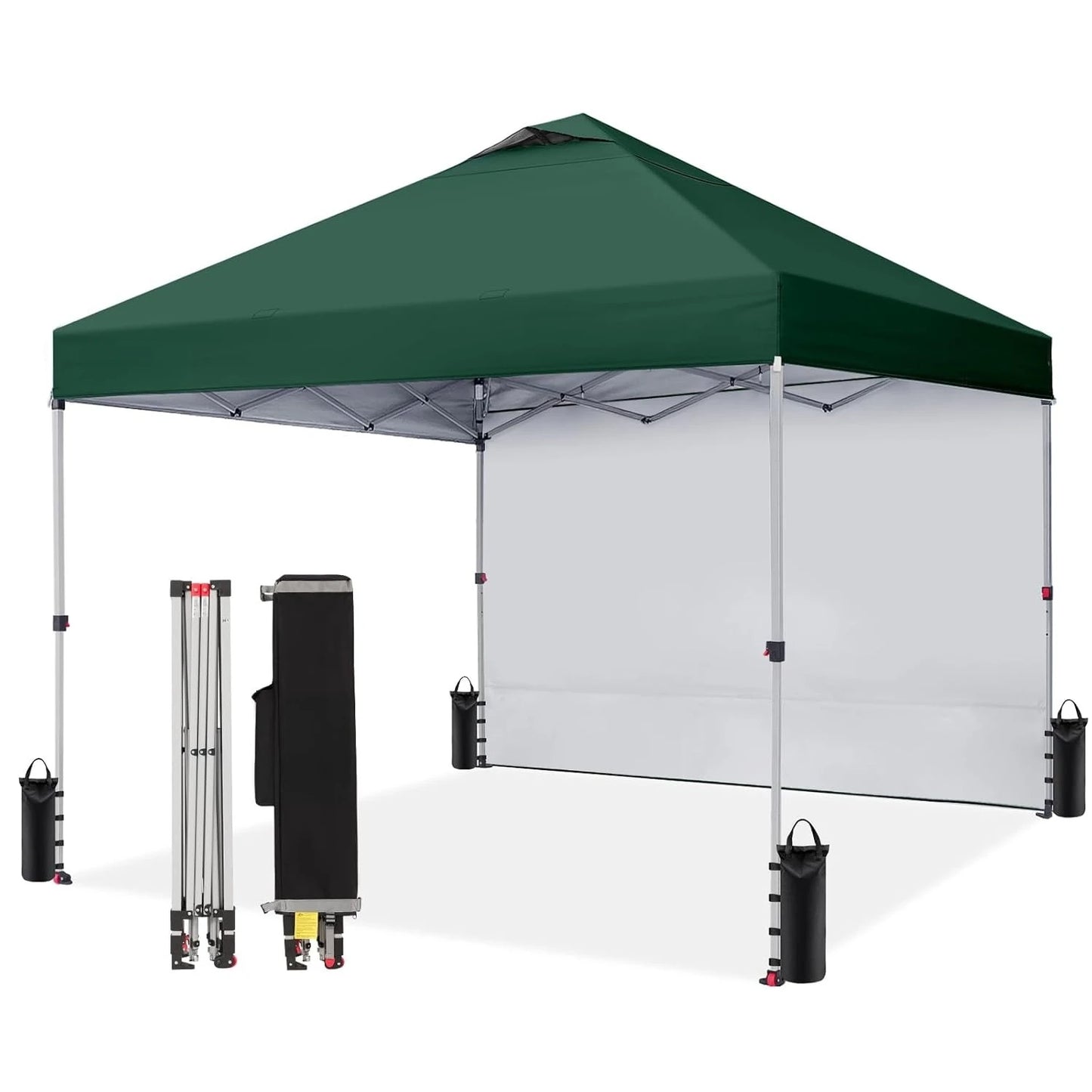 Pop Up Canopy With One Side Wall Easy Setup