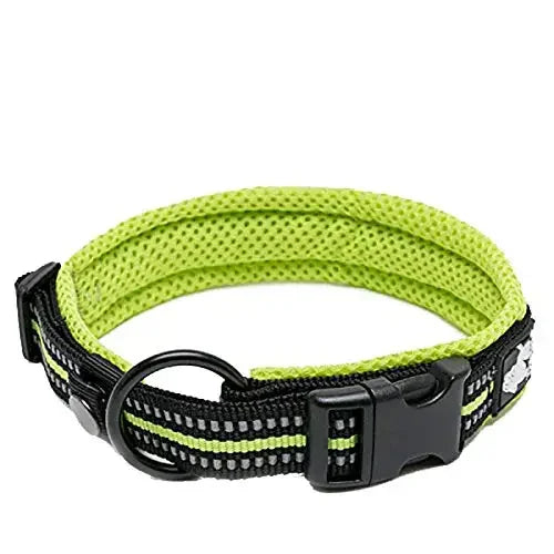 TrueLove Dog Collar Nylon Adjustable Padded Reflective Training TLC5011