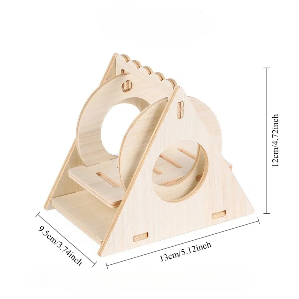 Hamster Wooden Swing Toy For Small Pets Cage Accessories