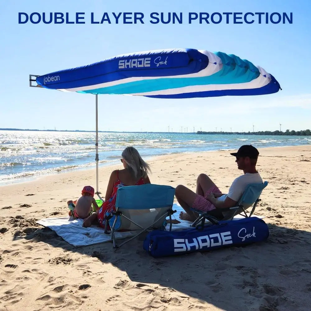 The Ultimate WindInflating Beach Shade Silent, NonFlapping Design, 8x10ft AutoDirecting Canopy LightWeight and Portable Easy 2