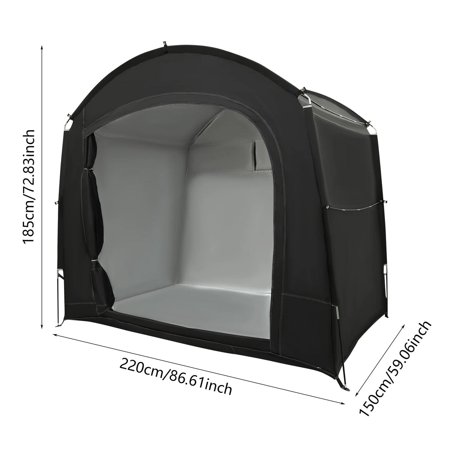 Bike Storage Shed For 1-4 Bikes Portable Shelter