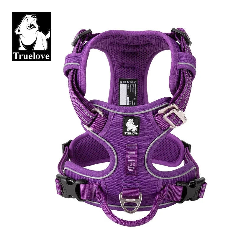 TRUELOVE CN Reflective Nylon Dog Harness No Pull Adjustable