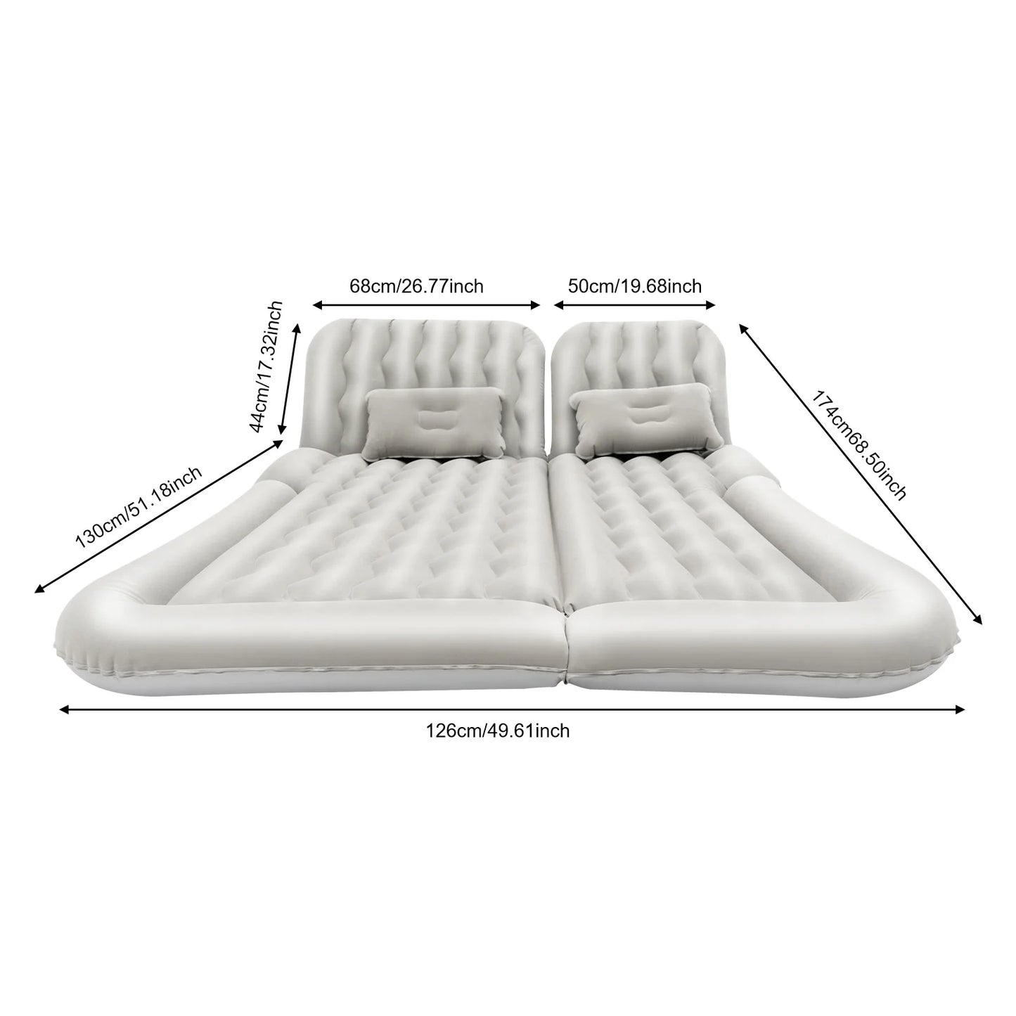 Universal Foldable Inflatable Bed With Pump And Pillow For Car