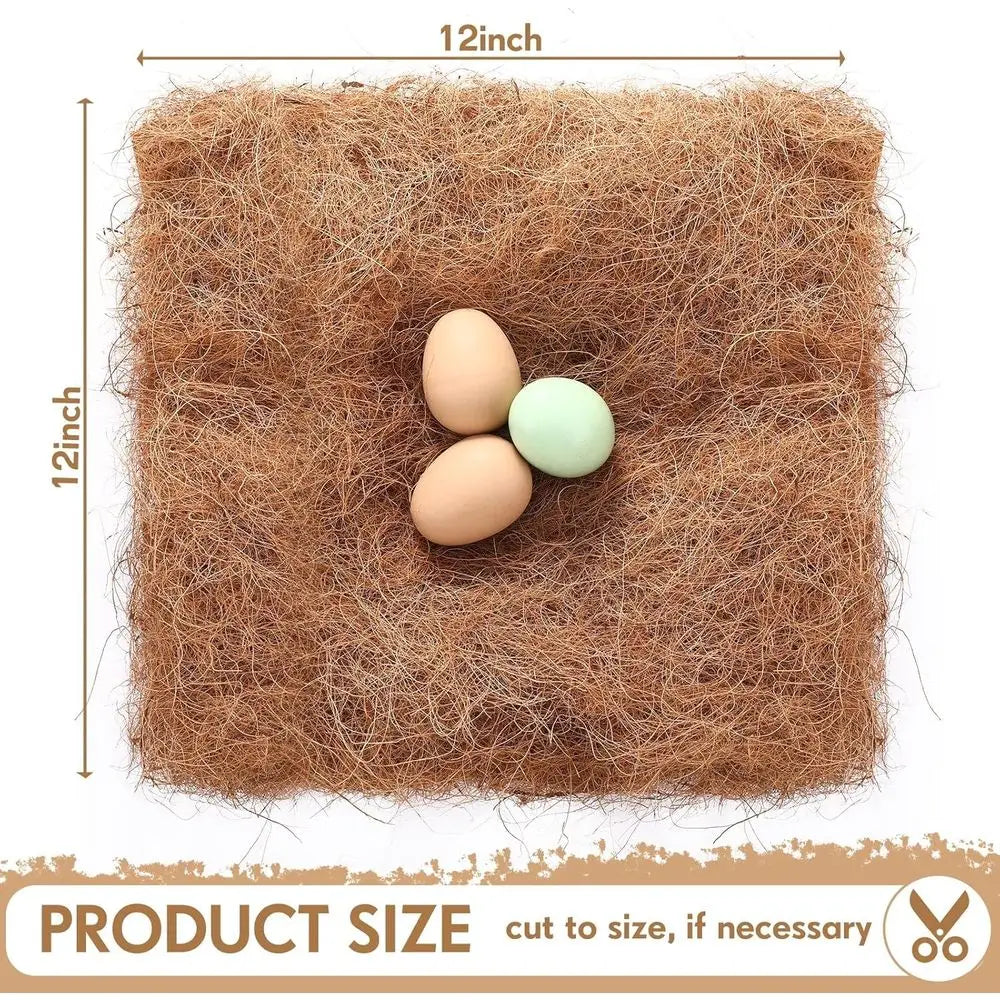 12-Pack Natural Coconut Fiber Nest Box Pads For Hens