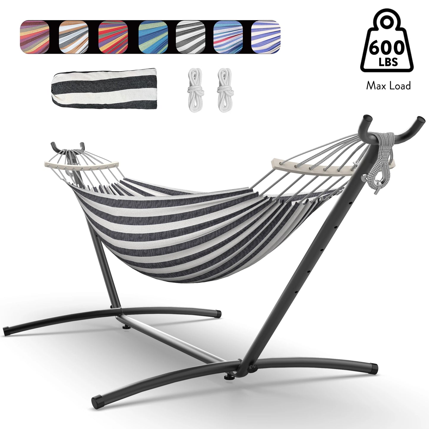 Gyroor Hammock With Adjustable Stand And Storage Bag
