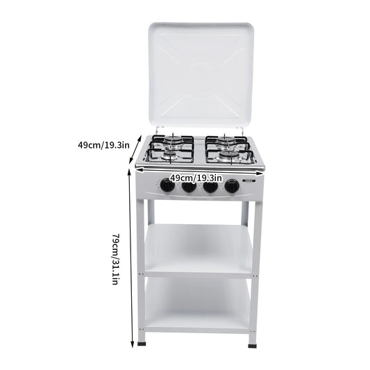 4 Burner Gas Stove Propane Smokeless Portable BBQ Grill