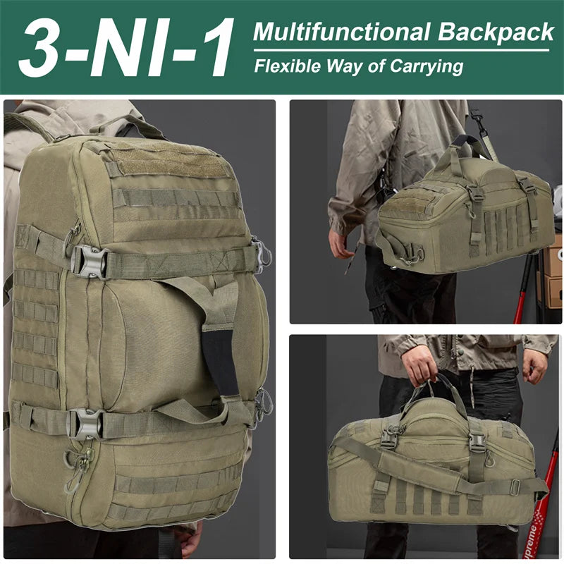 LQARMY Tactical Backpack Molle Rucksack For Hiking Travel Unisex