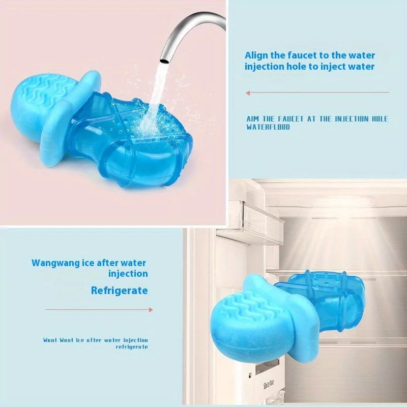 Durable Chew-Resistant Dog Ice Cube Toy, Water-Filled, Frozen, Summer Cooling, Interactive Artifact, Suitable for Large, Medium,