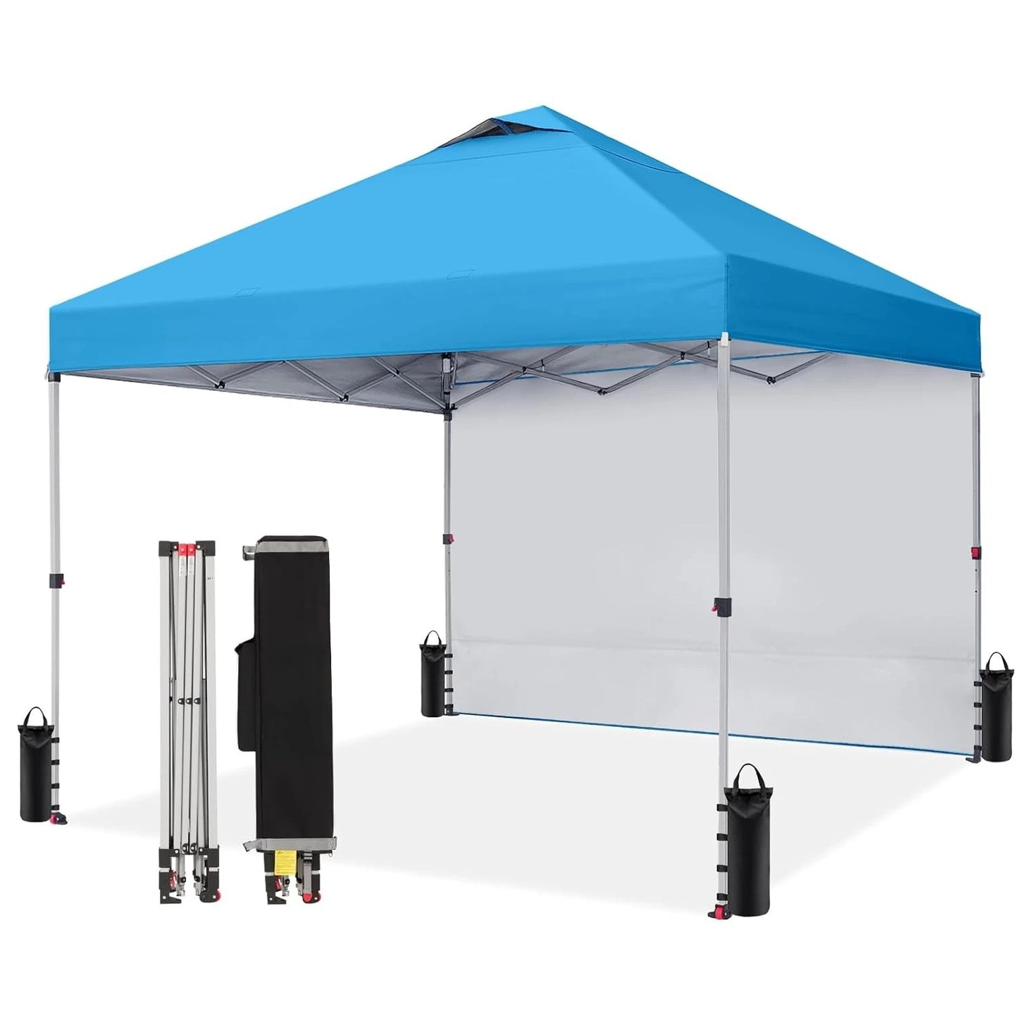 Pop Up Canopy With One Side Wall Easy Setup
