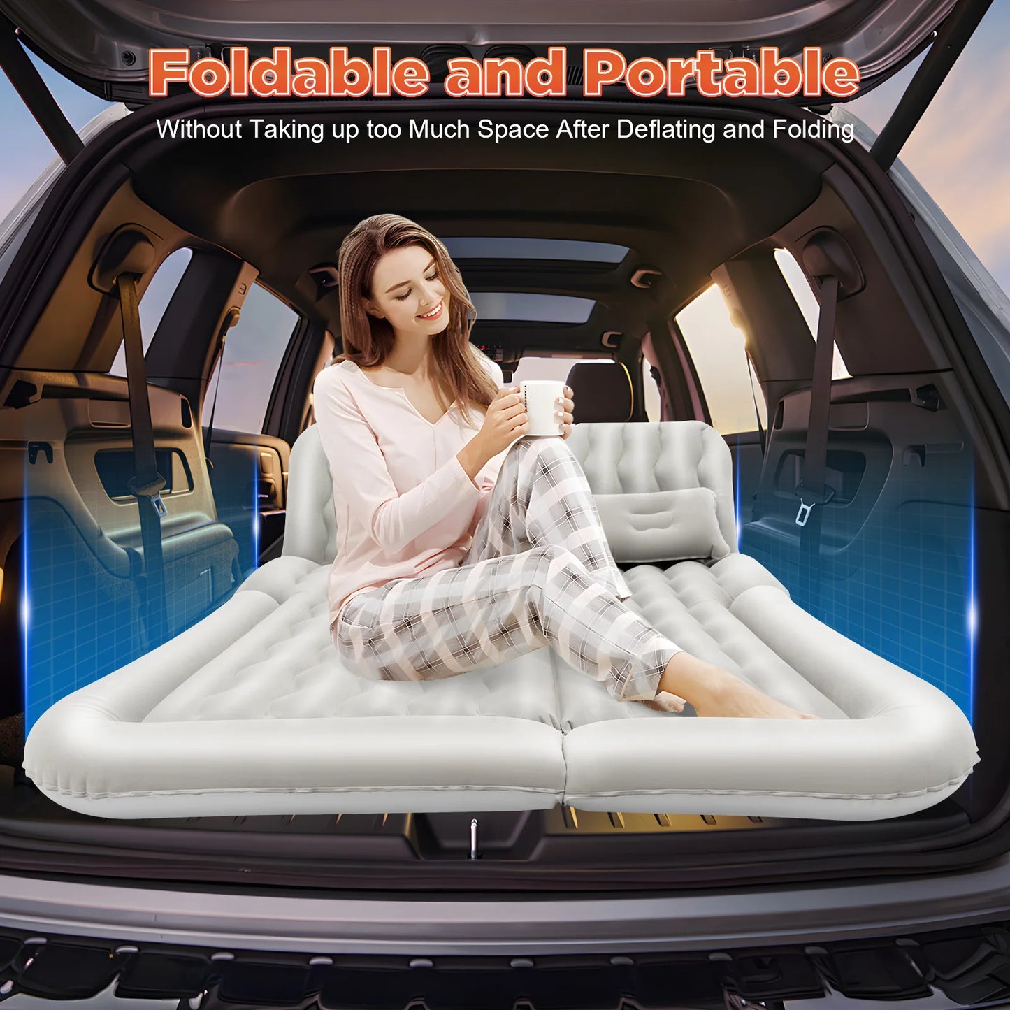 SUV Air Mattress With Pump For Car Trunk And Back Seat
