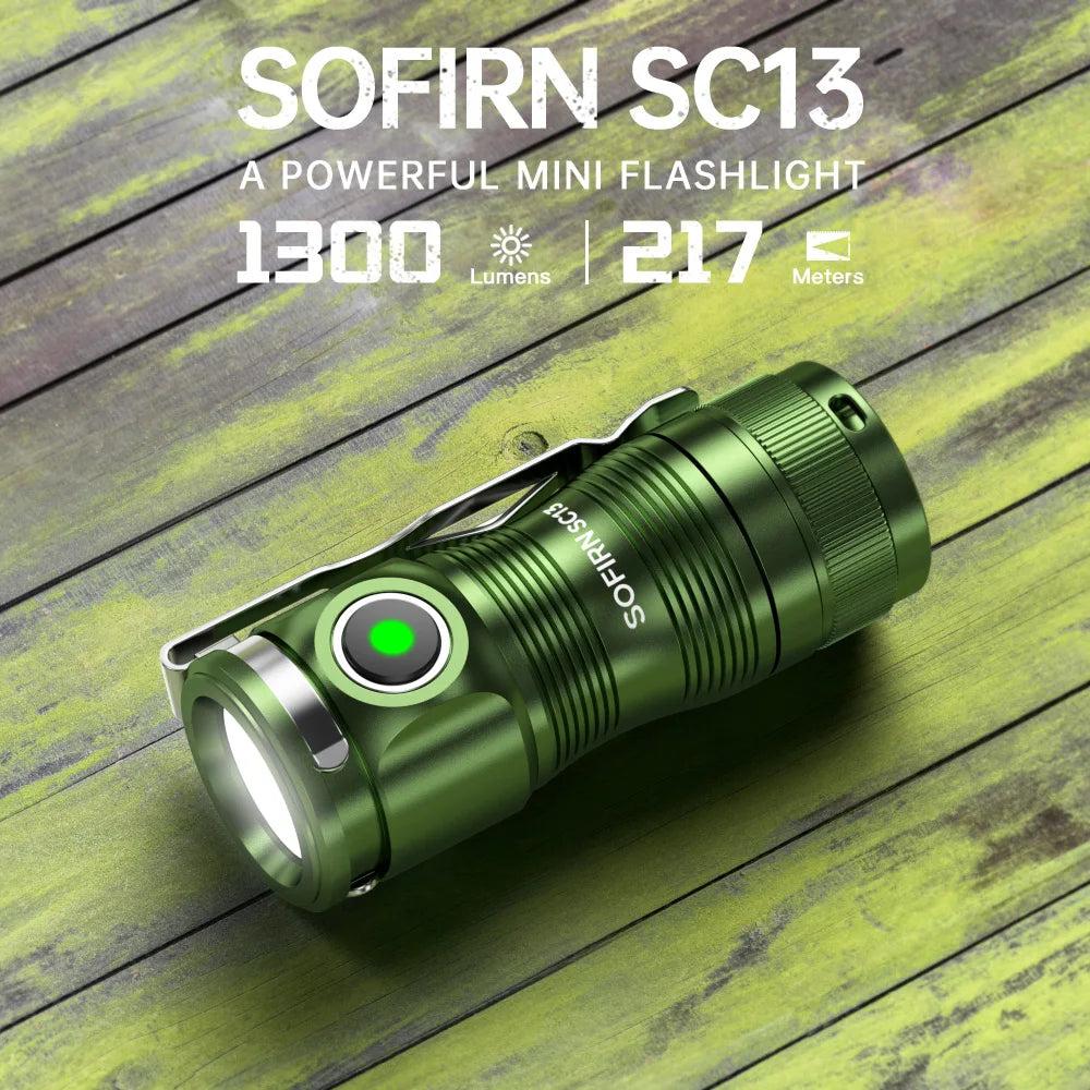 Sofirn SC13 Mini Tactical Flashlight With USB C Rechargeable Battery