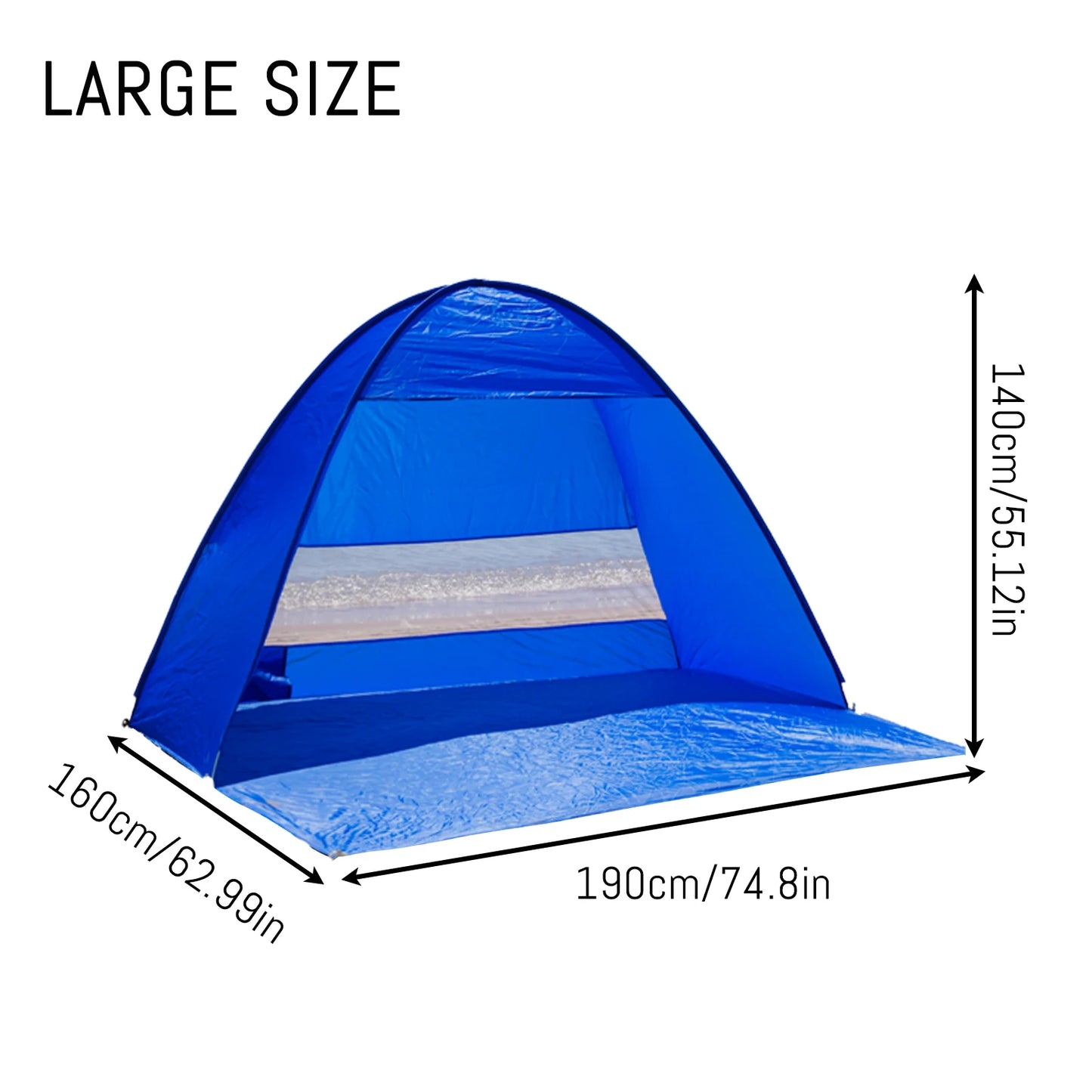 Pakicetus Pop Up Beach Tent For Two With Carrying Bag