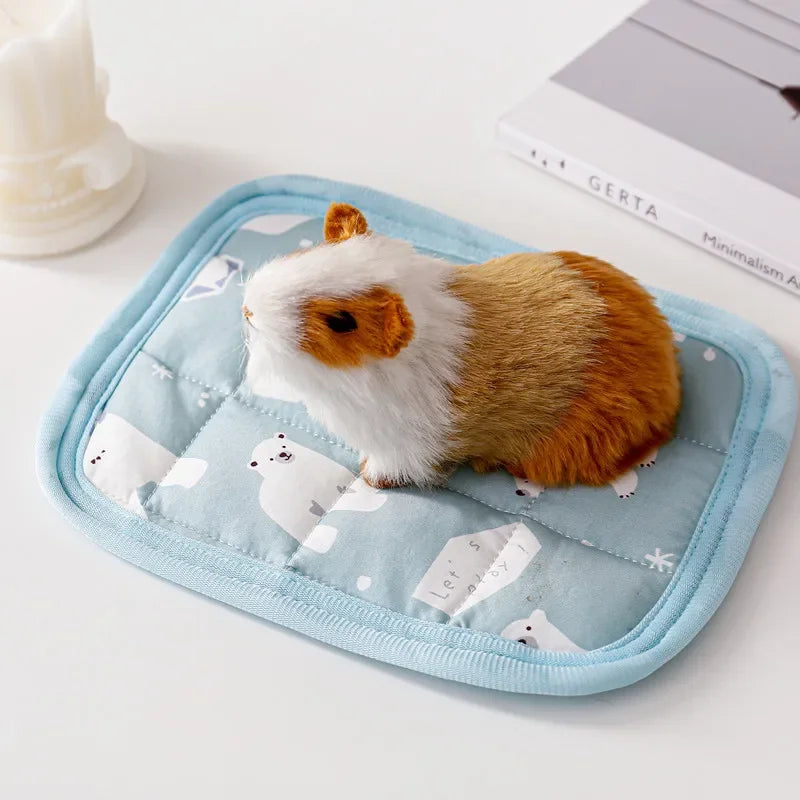 Small Pet Cooling Mat Ice Silk Pad For Guinea Pigs