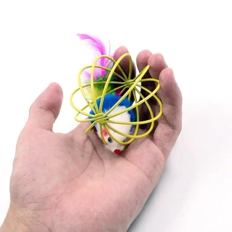 Funny Caged Mouse Pet Toy Rat Ball for Cat Dog Pet Novelty Toy Pet Supplies