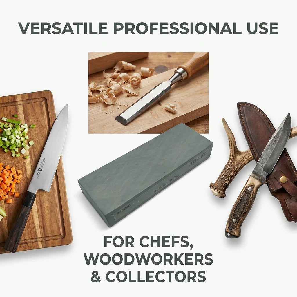 ADAEE Professional 12000# Natural Whetstone Large Size 200*75*29mm Sharpening Stone Ultra Fine Finishing Stone for Kitchen Knife