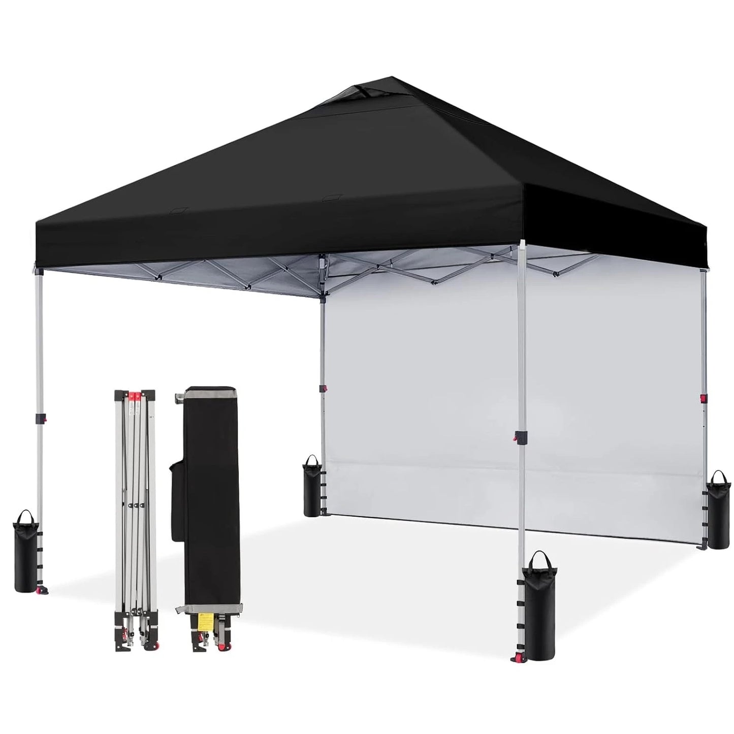 Pop Up Canopy With One Side Wall Easy Setup