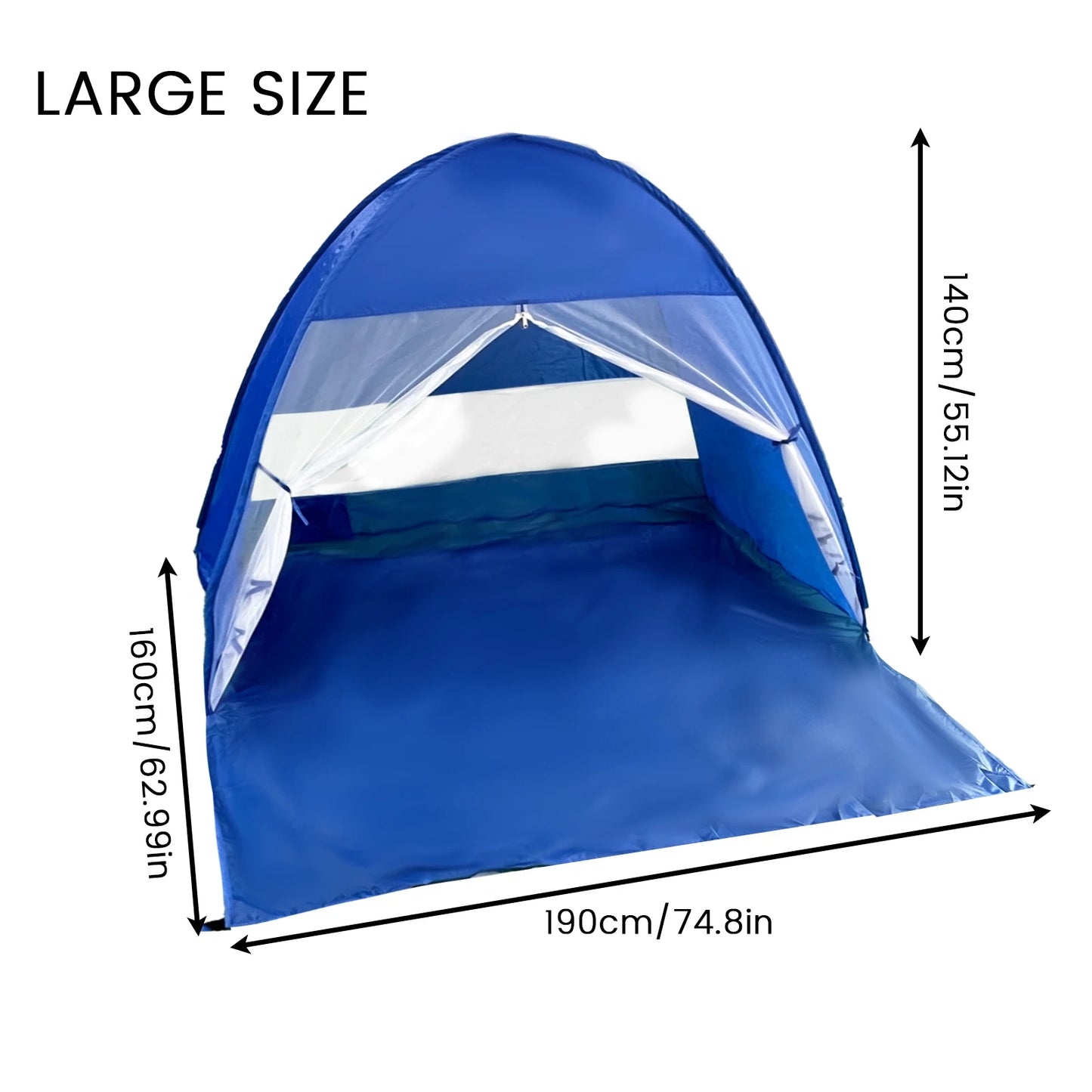 Pakicetus Pop Up Beach Tent For Two With Carrying Bag