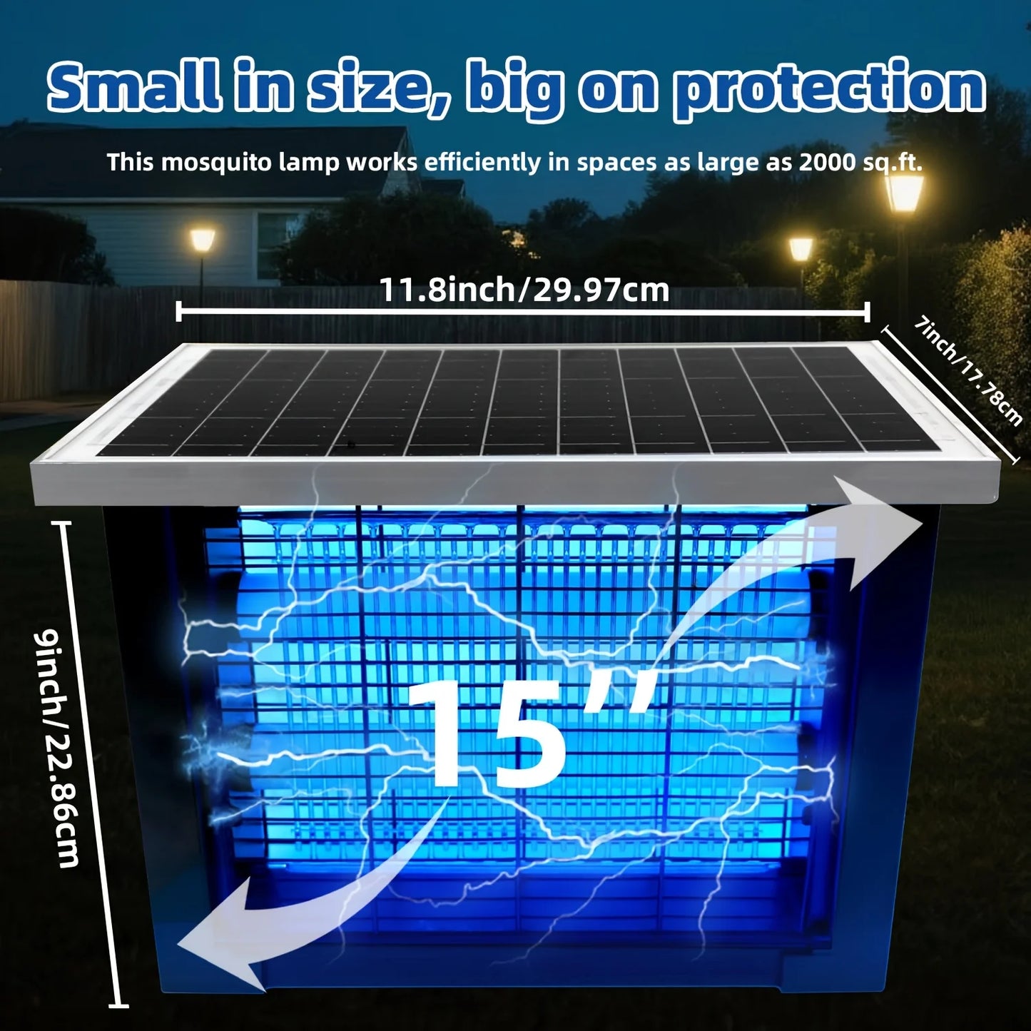 Powerful Solar Bug Zapper For Outdoor Mosquito Control