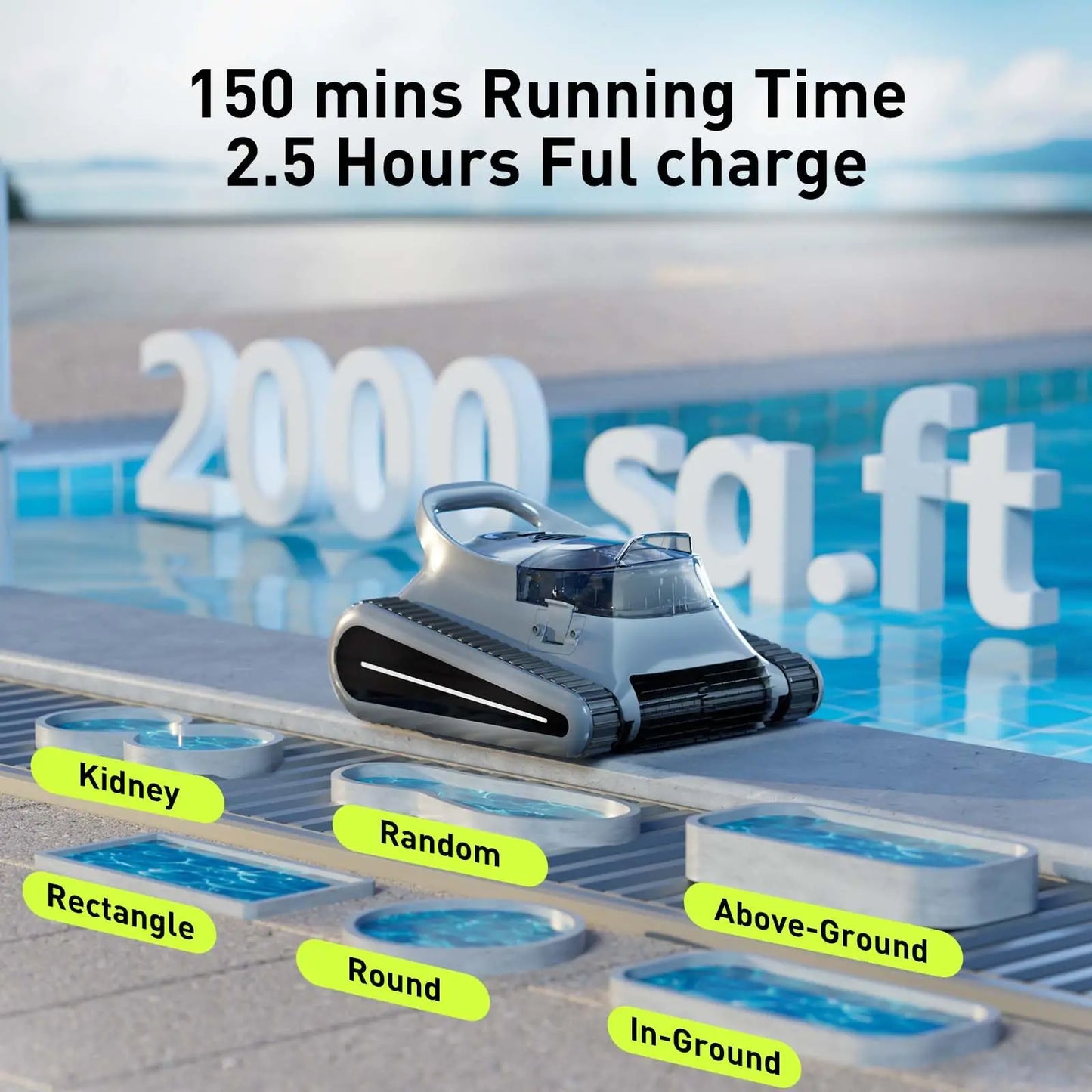 Seauto Crab Pro Cordless Robotic Pool Cleaner for In-Ground Pools