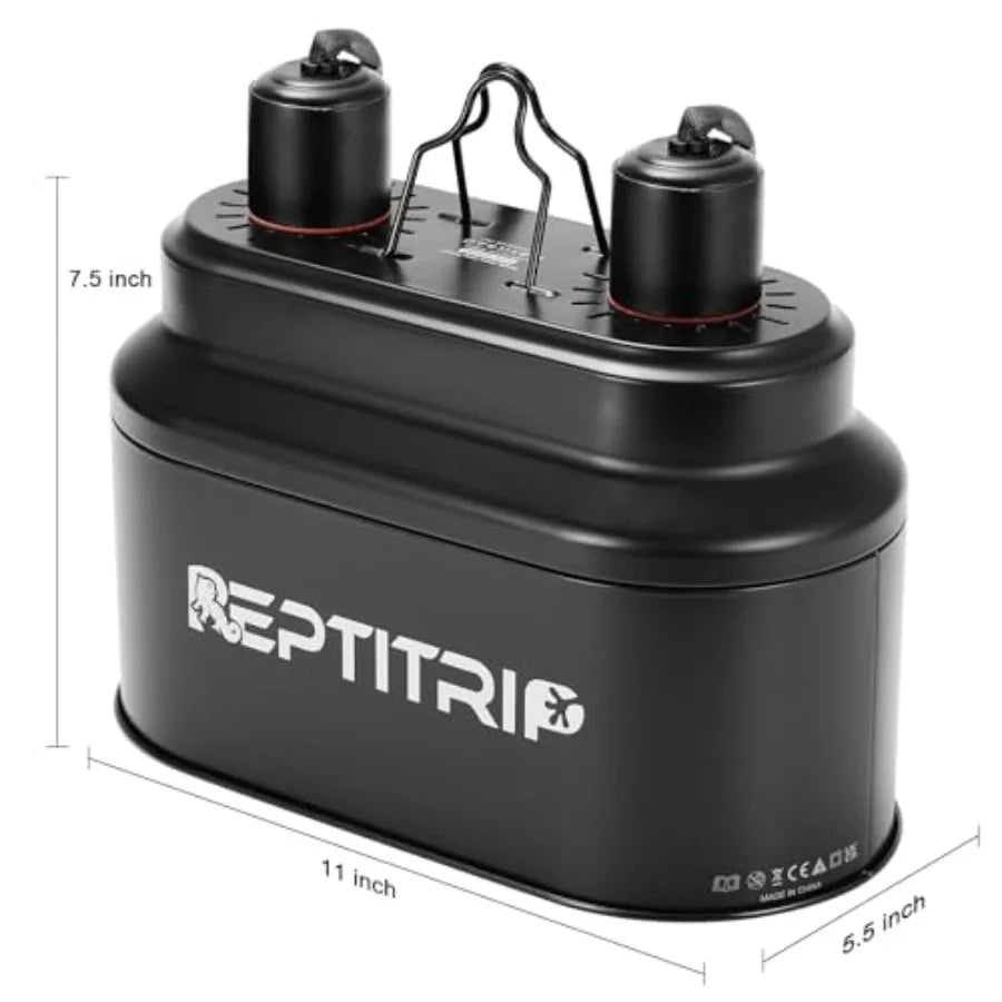Dual Reptile Light Fixture With Switches UVB Bulb Compatibility